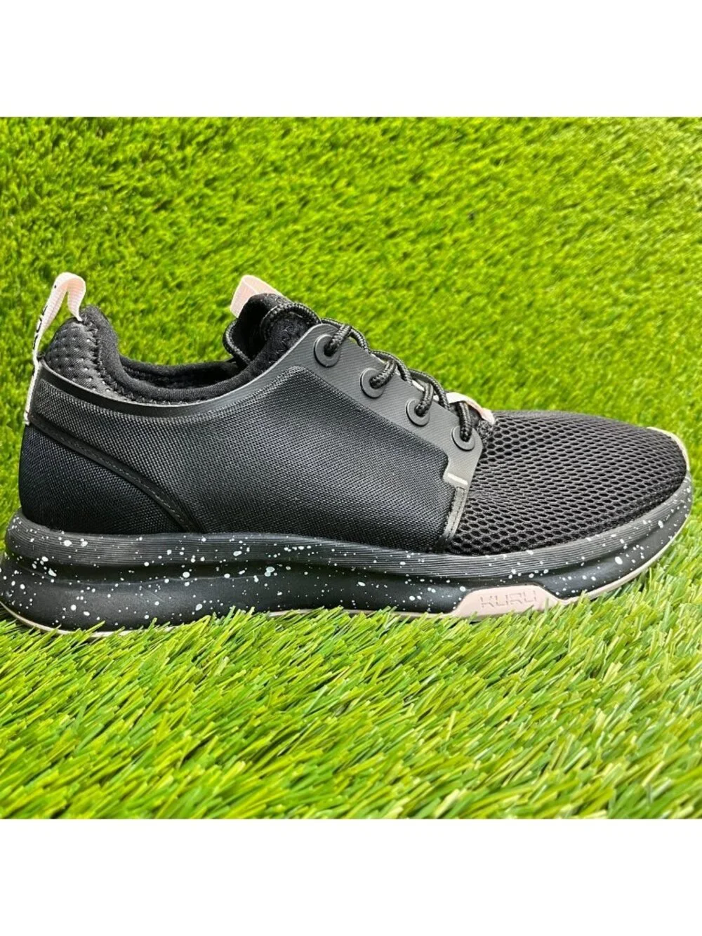 Kuru Atom Womens Size 8.5D Black Pink Athletic Running Walking Shoes Sneakers